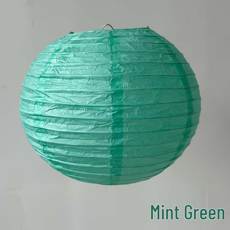Colorful Handmade Paper Lanterns for Mid-Autumn Festival - Red DIY Round Lanterns for Shopping Mall Decoration