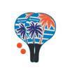 Beachball Rackets - SCHILDKROT - Lacquered Wood - Black Plastic Handle - 2 Balls - Sealable Mesh Bag