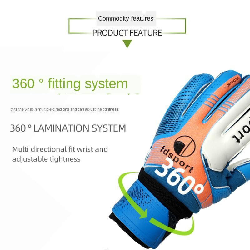Updated Latex Mens Soccer Goalkeeper Gloves Professional Football Protection Keeper Gloves Adult Soccer Goalie Training Gloves