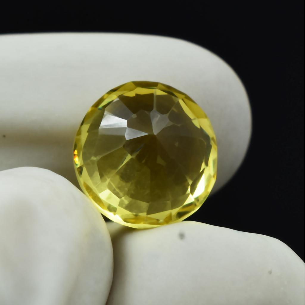 AAA+ Yellow Sapphire   Rare Round Cut 9.85 Ct Natural Loose Gemstone
