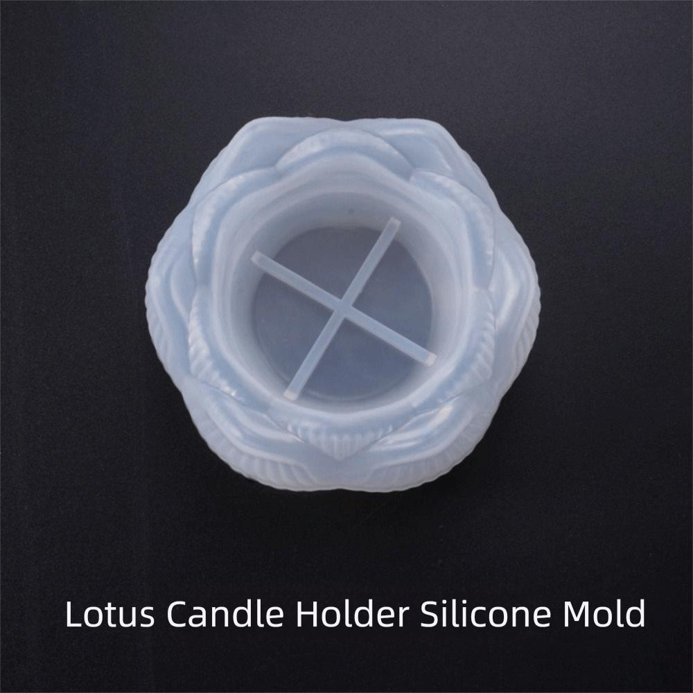 DIY Candle Holder Mold Silicone Candle Jar Mold Lotus Flower Silicone Mold  Home Decoration