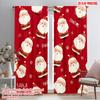 2pcs,2D Plane Printing Window Curtain Father Christmas1 Versatile Polyester (without Rod) Decorations For Home Use for Living