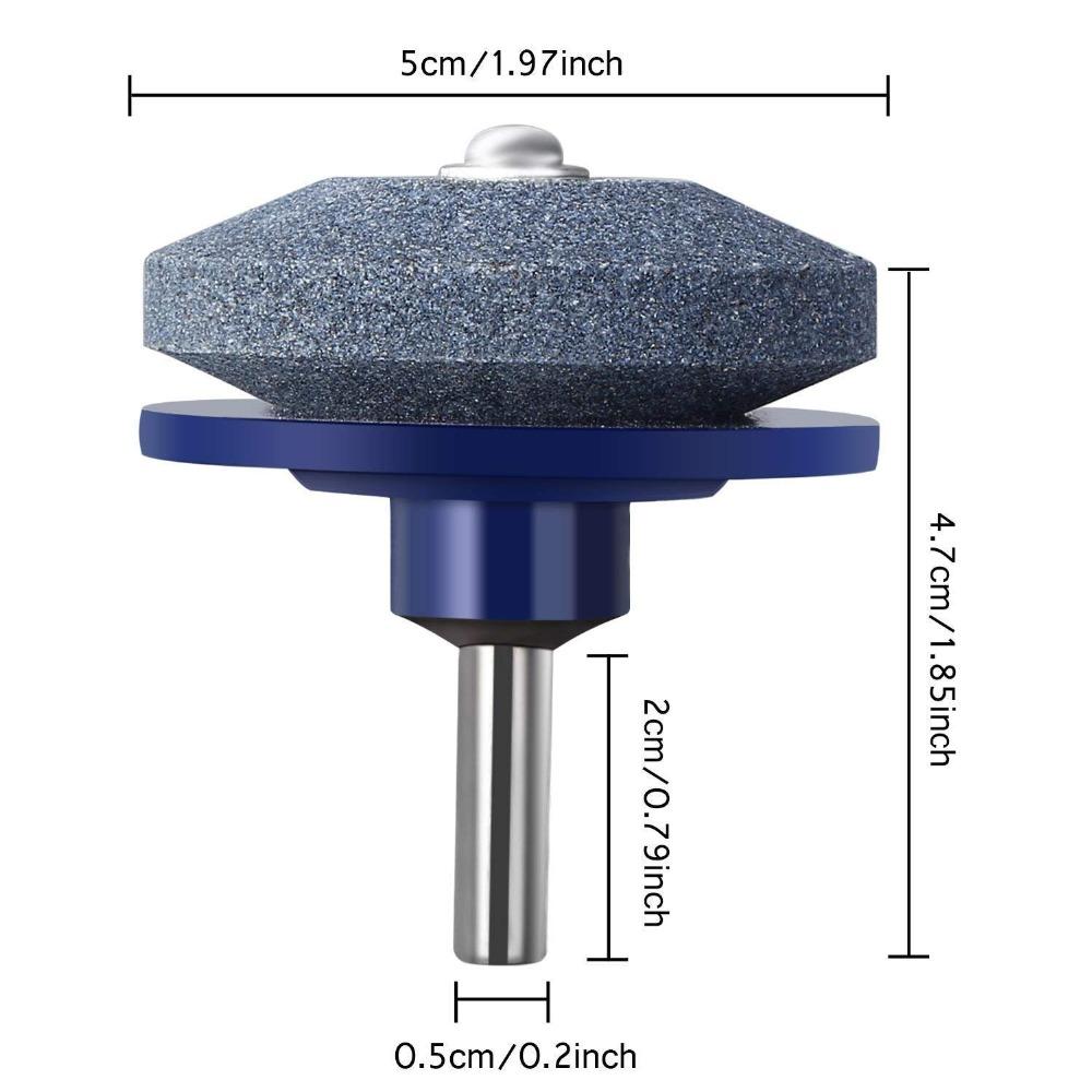 50mm Faster Lawn Mower Sharpener Lawnmower Blade Sharpener Universal Grinding Rotary Drill Cuts Kc0263