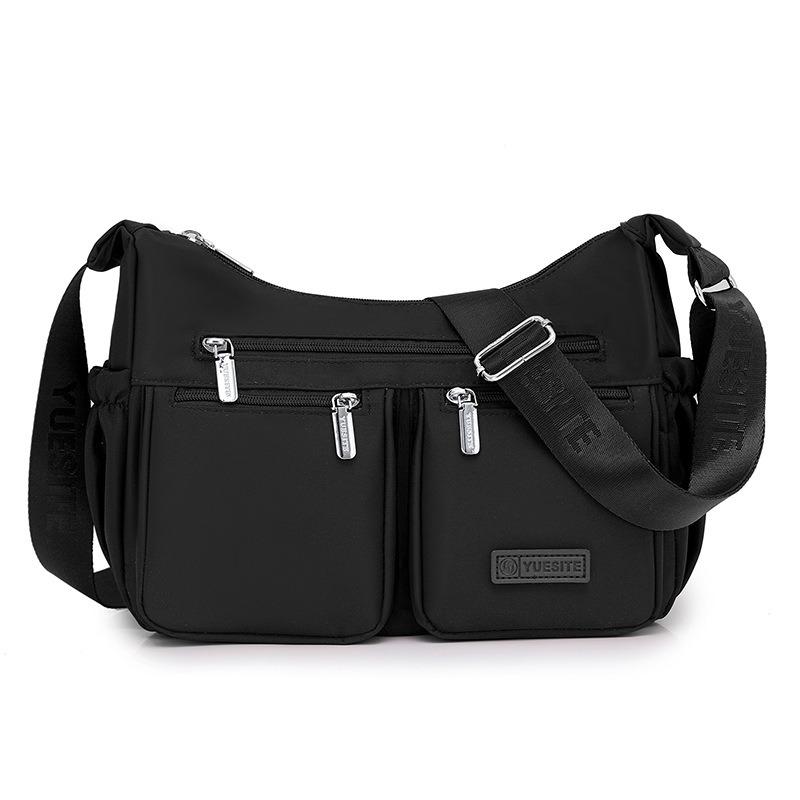 Fashion shoulder messenger bag women's large-capacity nylon canvas bag middle-aged mother bag multi-compartment business wallet
