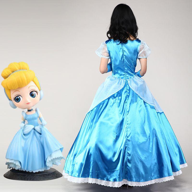 Premium Quality Gorgeous Princess Cinderella Cosplay Costume For Women With Accessories