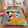 Mickey Pluto Friendship Print 3Pcs Bedding Setduvet Cover With 2 Bedropillowcase Home Birthday Gift