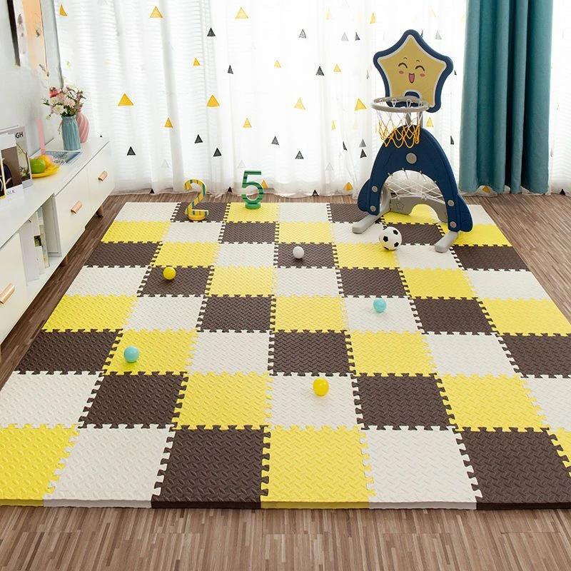 15pcs Foam Interlocking Floor Mats Soft Non-Toxic Baby Play Mat Solid Colored Puzzle Anti-slip Floor Mats Baby Toddler Carpet
