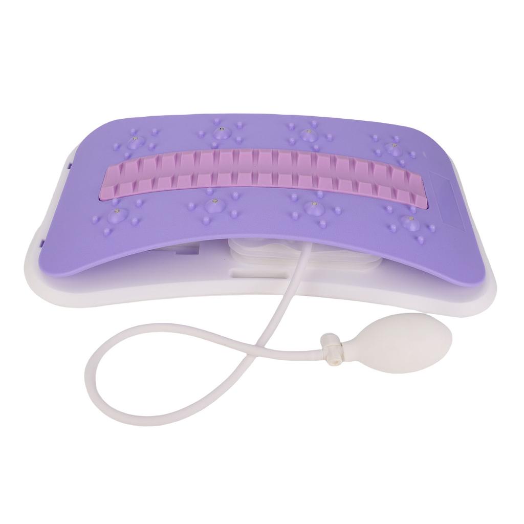 Aparat de întindere pentru suport lombar cu pompă manuală, înălțime reglabilă, instrument auxiliar pentru întinderea spatelui inferior pentru acasă și birou, mov