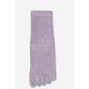 Women's Spring Five-finger Socks, Solid Color Sweat-absorbing Mid-calf Cotton Socks, Boneless Sewn Anti-pilling Toe Separation Socks