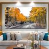 Yellow Birch Forest Canvas Painting Autumn Golden Tree Posters and Prints Landscape Pictures for Living Room Home Wall Decor