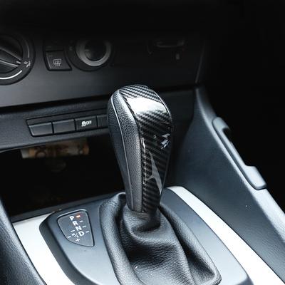 Textura uhlíkových vláken Kryt hlavy hlavice řadicí páky Interiérový ozdobný kryt Pro BMW řady 1 3 E87 E90 E92 E93 2006 - 2009 2010 2011 X1 E84