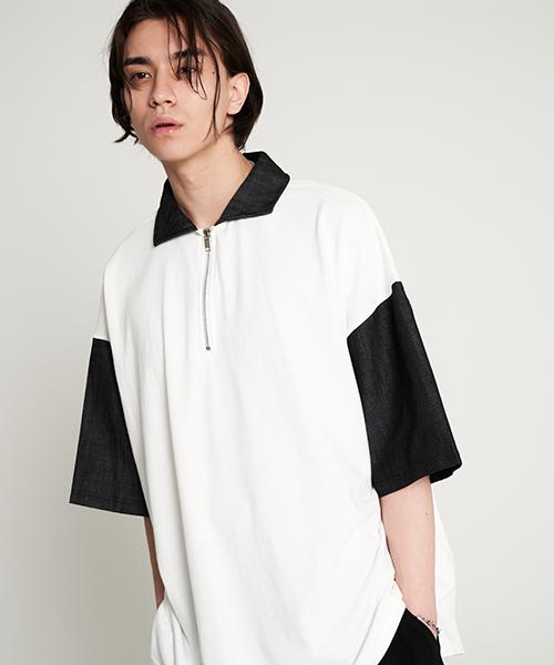 Tener Denim Color Pk Overfit Collar T-Shirt White F