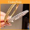 Copper Zirconia Embellished Bangle Fashion Jewelry For Office Wear