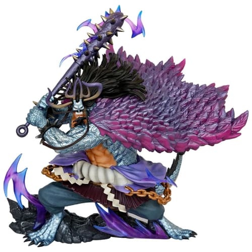 STPSM (Shop) 26cm One Piece Kaido Statue Figure - New World Four Emperor Kaido Battle Stance Model Toy Decoration, PVC Pirates of the Beast Governor A