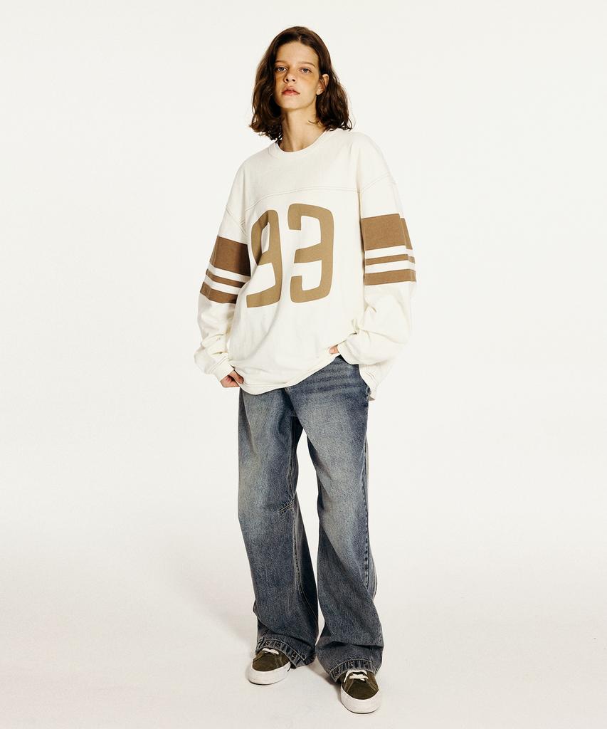 1993STUDIO 93 Logo Rugby Long Sleeve_Ivory