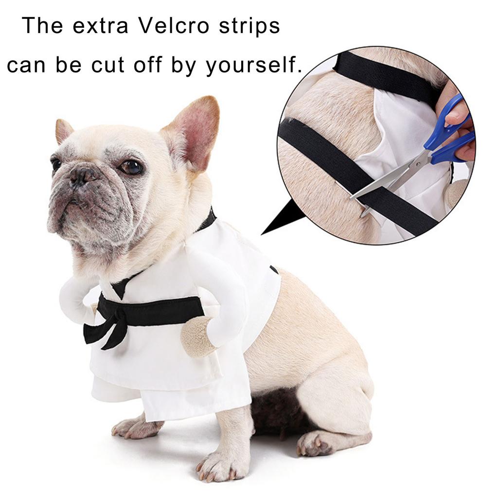 Creative Martial Arts Costume For Small Dog Cats Comfortable Breathable Fabric Easy Wear Funny Pet Halloween Outfit