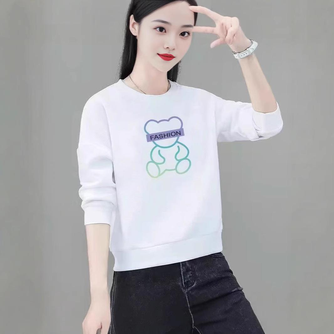 

Женский свитшот свободного кроя в корейском стиле: Осенне-зимняя коллекция с дизайном «рыбья чешуя», доступны большие размеры XL белый