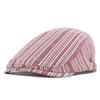 Berretti da Newsboy a Strisce in Cotone Primavera Autunno Berretti Piatto con Visiera Berretti da Pittore Berretti per Uomo e Donna