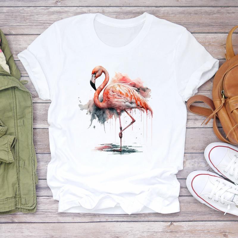 Women Print Lady Tee Top Dragonfly Flower Trend 90s Clothing Casual Short Sleeve Fashion Tshirt Female Graphic T-shirts