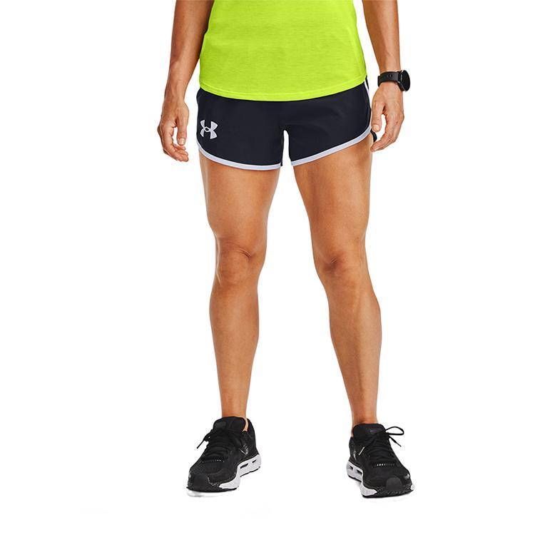 Under Armour Fly-By 2.0 Lässige Sport Logo Muster Lockere Shorts Damen Shorts Schwarz 1356199-001