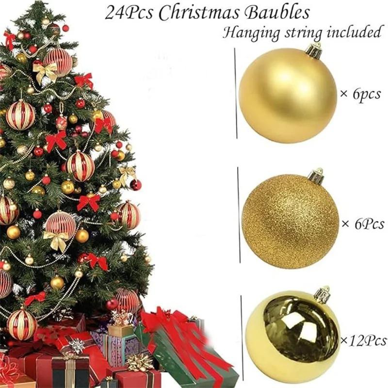 24/36Pcs 3/4cm Christmas Balls Decoration Christmas Tree Ornaments Xmas Hanging Pendants Home Party Navidad Decor New Year Gifts