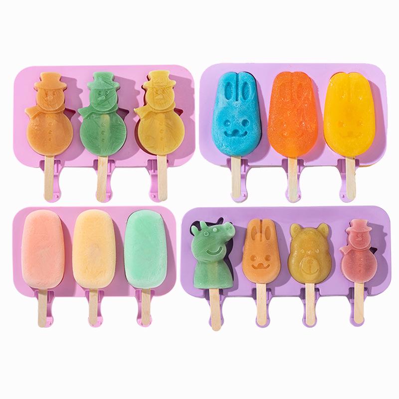 Silicone DIY Popsicle and Cheese Stick Mold - Ice Cream & Ice Cube Tray for Kids