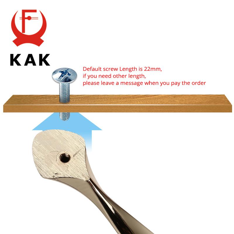 KAK 5 pieces Champagne Gold Door Handles Zinc Alloy Cabinet Handle Drawer Knobs European Wardrobe Pulls Kitchen Furniture Handle