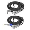 Gold Plated 6.35mm 1/4 Inch Splitter Y Cable 1/4 Inch 6.35mm To Dual 1/4 Inch 6.5mm Jack Audio Aux Cable for PC Mixer