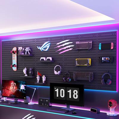 Nicht perforiertes Lagerregal für Badezimmer und Küche, Zubehör für Hakenlöcher an der Wand, eSport-Lagerregal zur Aufbewahrung von Spielen