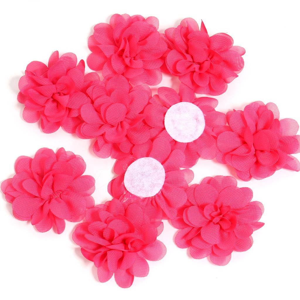 10pcs/lot 5cm Colorful Chiffon Fabric Flowers For Wedding Party Decoration Artificial Flowers For Dress Crafts Decoration