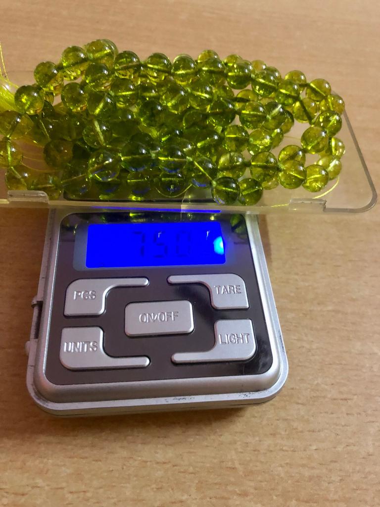 8 mm Rnd 108+1 Guru Beads Original Peridot Jaap Rosary, Japa Mala Energized, Yoga Prayer Healing Meditation, August Birthstone, Green Mala
