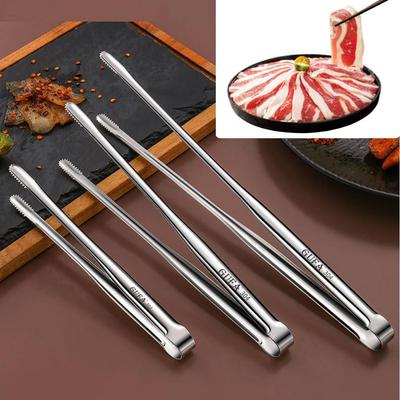 Grillzange Edelstahl Lebensmittelzange Metall Küchenpinzette Kochutensilien für Salat Fisch Steak Grill Buffet