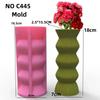 Nordic Striped Donut Cylindrical Vase Epoxy Resin Silicone Mold Circular Ring Donut Vase Concrete Cement Gypsum Silicone Mold