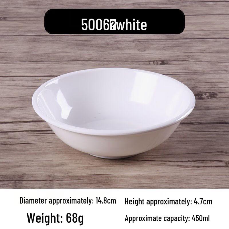 White Melamine Rice Bowls, 10-pack
