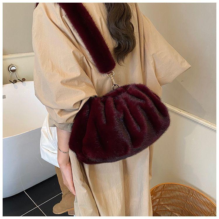 Autumn/winter Plush Bag - New Women's High-end Cloud Bag Crossbody