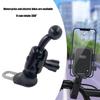 Universal Motorcycle Phone Holder With 17mm Extended Rearview Mirror Holder Easy Installation For All Weather Conditions