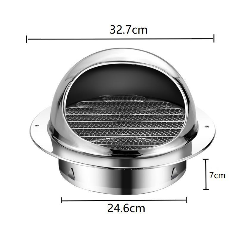 Stainless Steel Exterior Wall Vent Cap: Breathable, Windproof Exhaust Hood for Smoke and Duct Ventilation