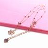 Purple Gold Necklace Rose Gold Plated Color Gold Exquisite Small Fresh Collarbone Chain Snowflake Set Chain