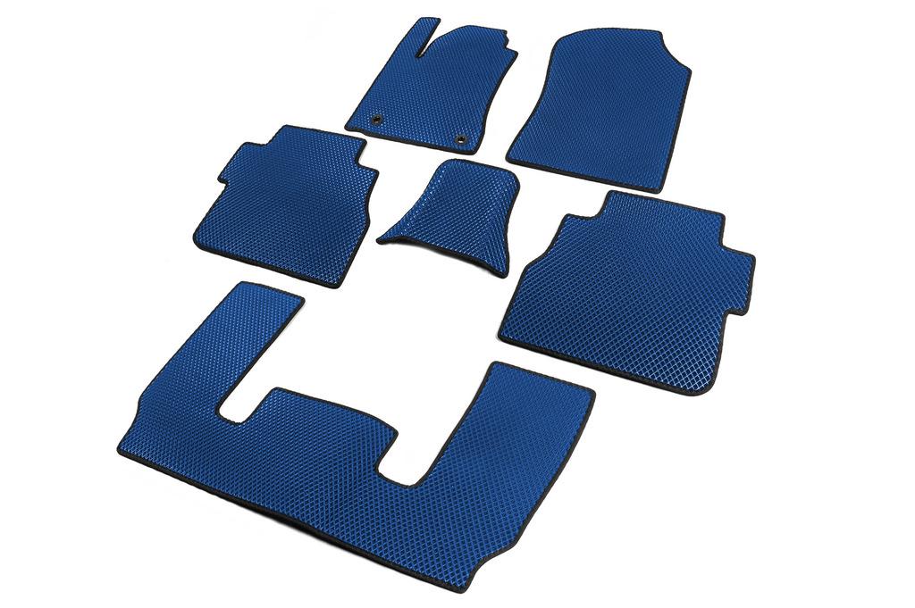 EVA Mats 3 Rows (Blue) Middle Row - Passage for Toyota Sequoia 2007-2022