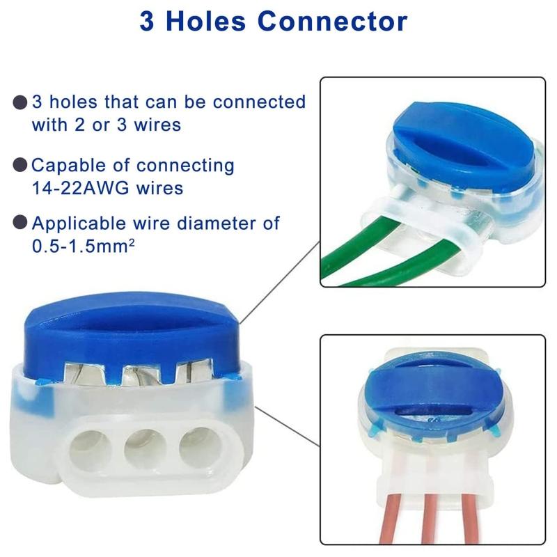 314 Voděodolné 3otvorové kabelové konektory Příslušenství Gadget kompatibilní s robotickou sekačkou Automower Gardena