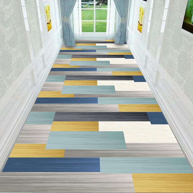 Modern Geometric Carpet Non-Slip Wear Corridor Living Room Entrance Suitable For Light Luxury Minimalist Style Decoration