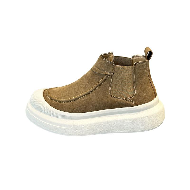 Winter velvet warm thick-soled leather boots thickened Martin boots casual high-top cotton shoes zmd