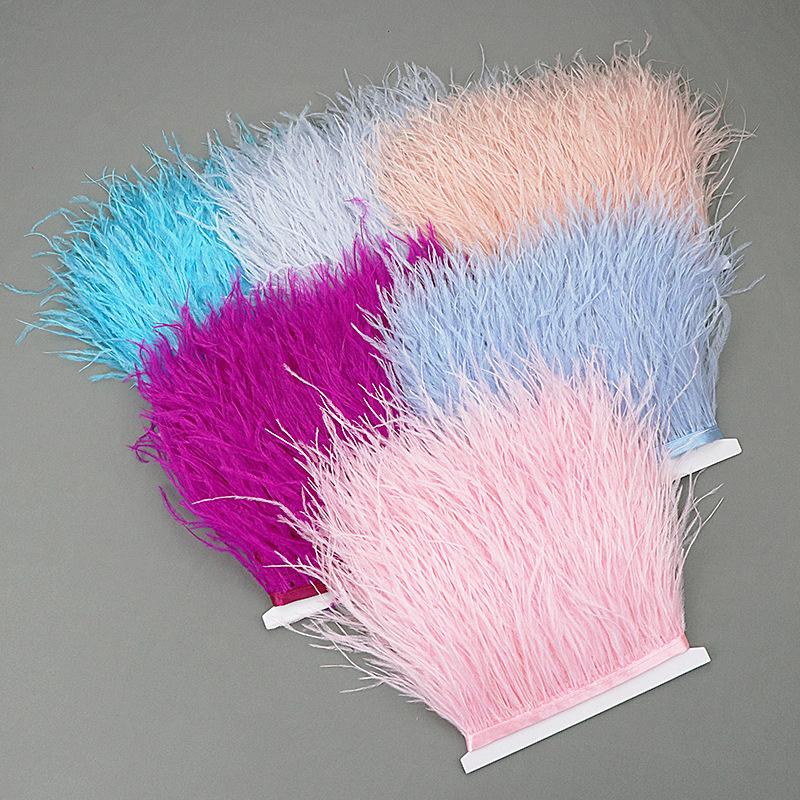 Ostrich Feather Lace Cloth Bandwidth 10-15Cm Stage Performance Clothing Decoration Accessories Lace Feather Ribbon