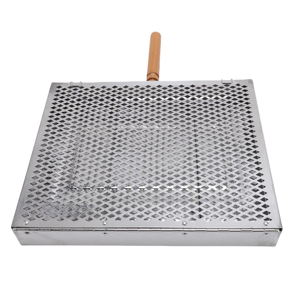 BBQ Grilling Basket Stainless Steel Portable Outdoor Camping Barbecue Basket with Detachable Dividers for Fish Meat