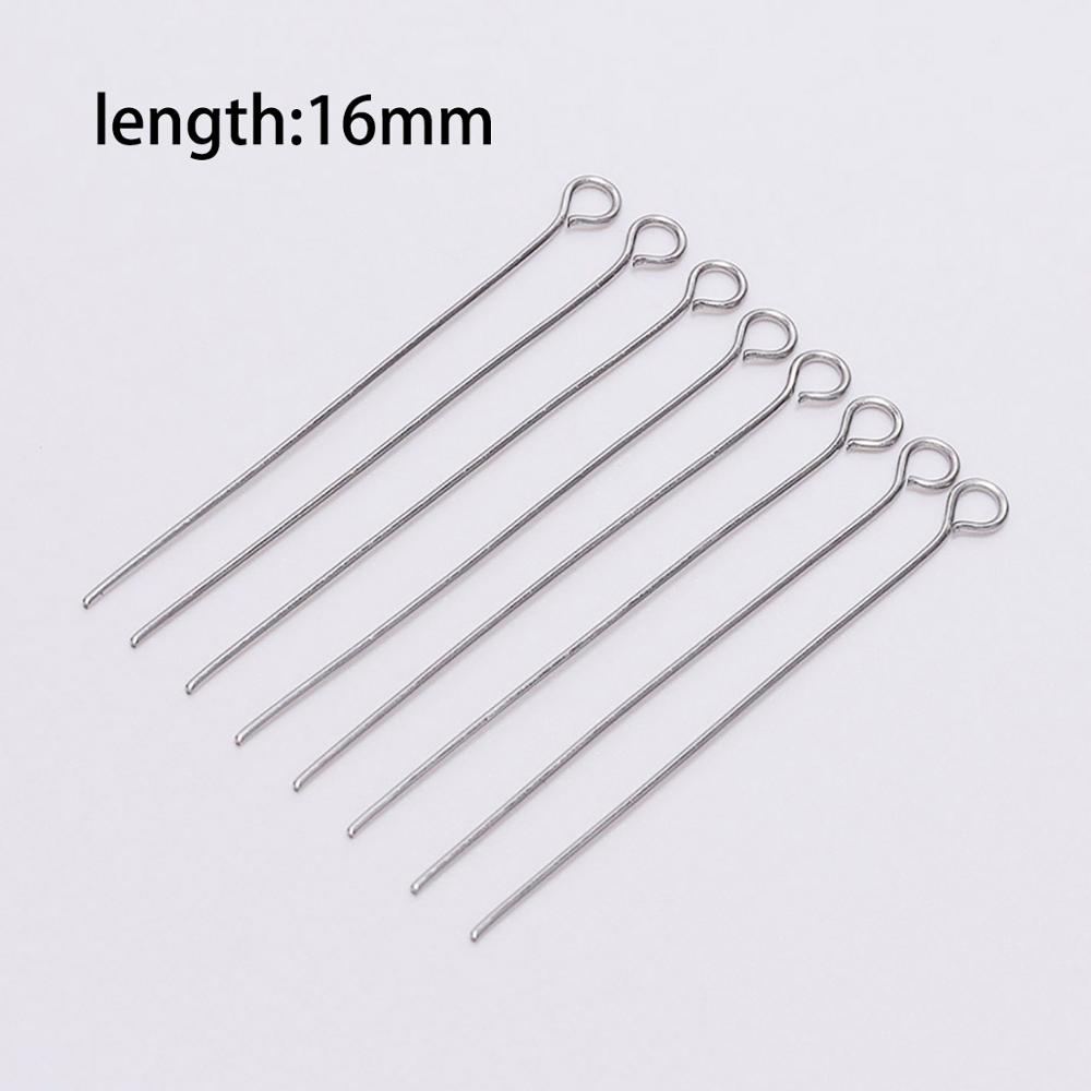 100pcs Stainless Steel Eye Head Pins Metal Eye Pins For Jewelry Making Findings Diy Earrings Pendant Jewelry Pins Supplies