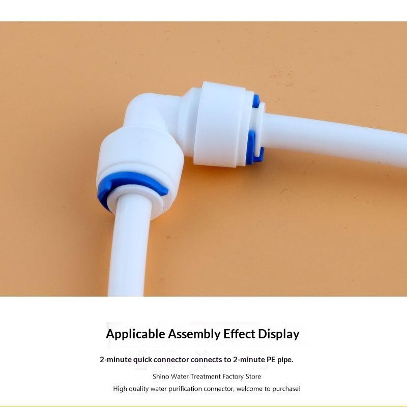 1/4 Inch Pipe To 1/4 Inch Pipe Quick-Connect Elbows, Suitable For Ro Water Systems, 10 Pieces Per Pack