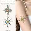 Chinese Style Waterproof Phoenix & Koi Tattoo Sticker - Long-lasting, Aesthetic Dunhuang Design for Arm & Collarbone