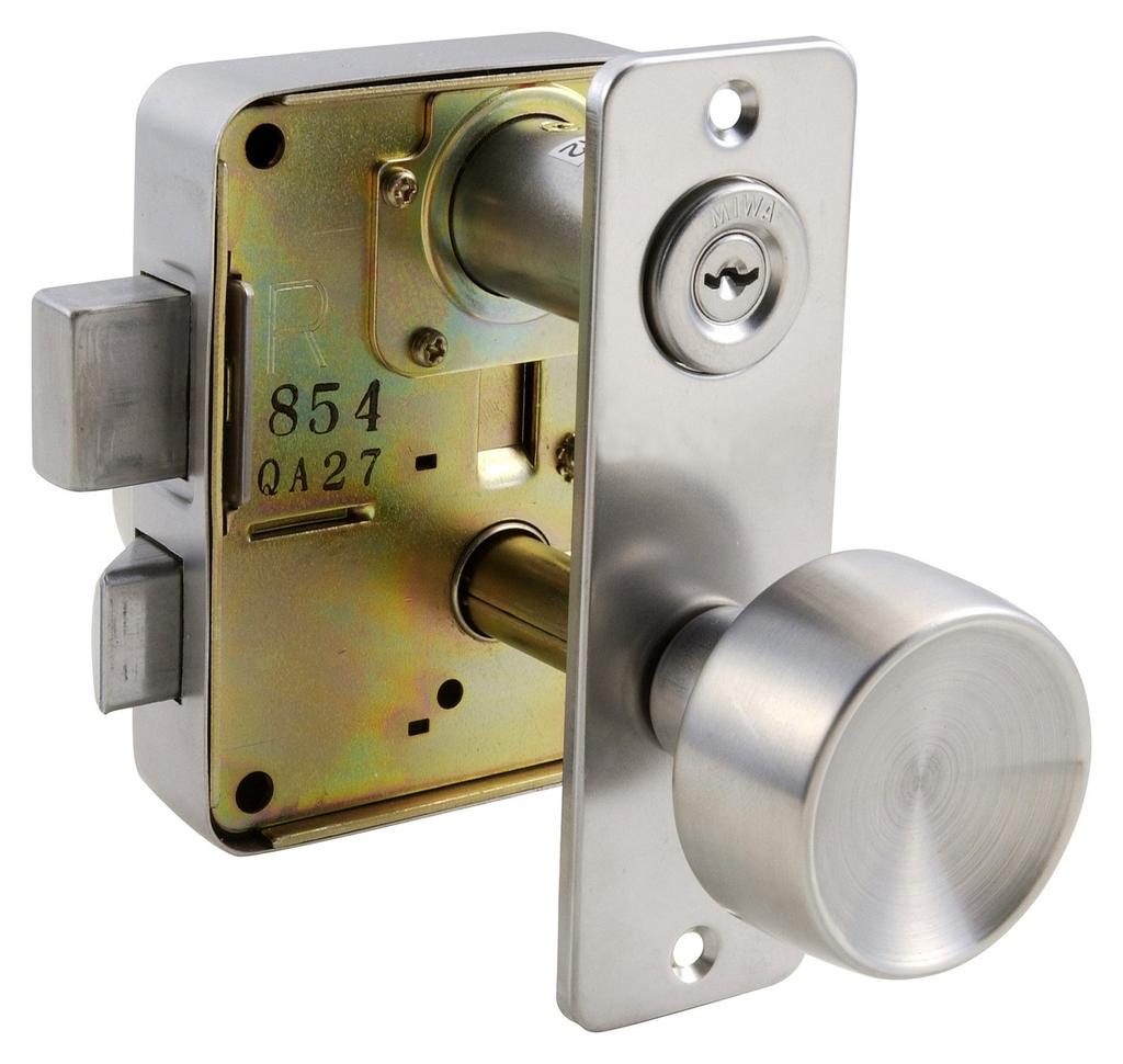 Miwa Lock Easy Replacement Door Lock, Surface Mount Box Lock Series U9PMK-HS, Outward Opening, Left-Handed, 10895