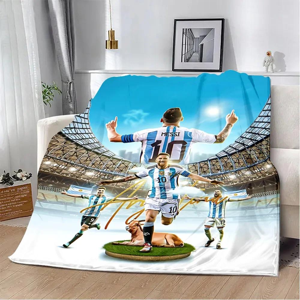 Football Star Print Throw Blanket Soft Warm Perfect for Home Travel Picnics Birthdays