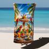 Parrots and Beach Tropical Print Towel Patterned Sunscreen And Windproof Suitable For Swimming Pool Camping Travel Blanket